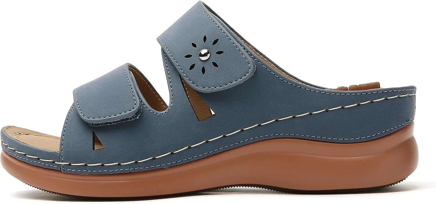 Tilocow Sandals Women Wedge Shoes - Orthopedic Comfortable Arch Support Platform Sandals for Women Wedge Summer Dressy Casual Bunion Breathable Shoes