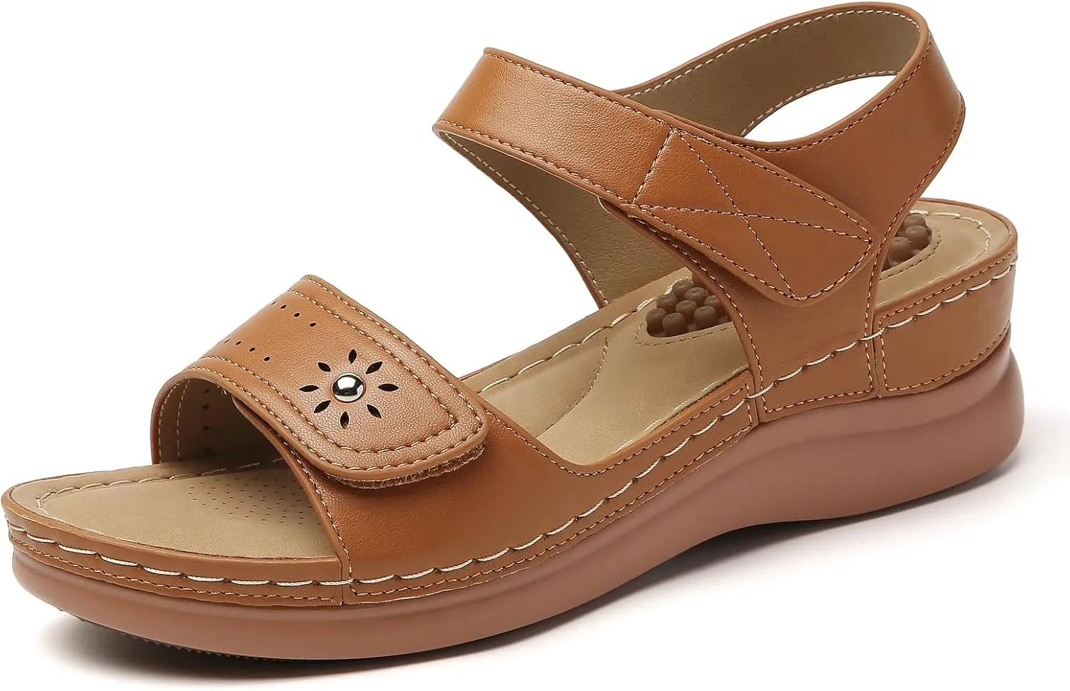 Tilocow Sandals Women Wedge Shoes - Orthopedic Comfortable Arch Support Platform Sandals for Women Wedge Summer Dressy Casual Bunion Walking Sandals