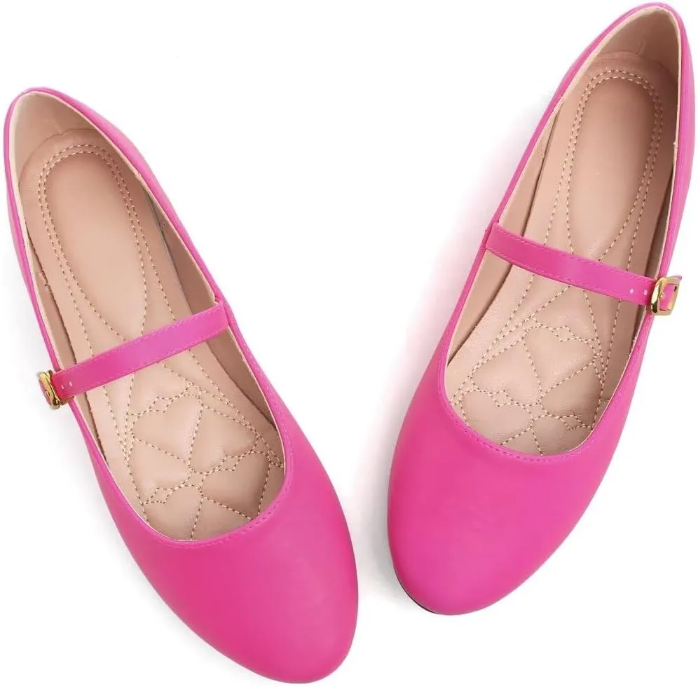 TN TANGNEST Leather Flats for Women Comfortable Square Toe Slip On Flats Soft Work Flats Retro Mary Jane Flats