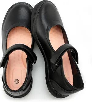 Tobfis Girl's Mary Jane Flats Lightweight School Uniform Shoes Black Dress Shoes (Toddler/Little Kid/Big Kid/Youth)