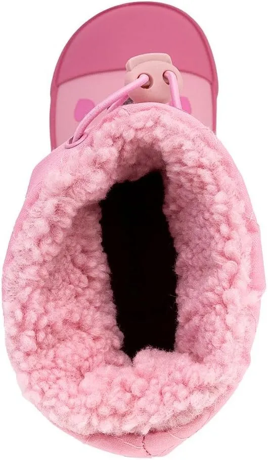 Toby Toddler Waterproof Snow Boots Kids Rain Boots - Sherpa Lined Winter Warm Boots for Boys and Girls - Dinosaur, Firetruck, Construction, Size 5 - 10 Toddler Boy and Girl Rubber Kids Rain Boots