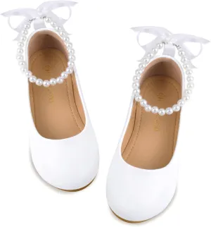 Toddler Flower Girl's Dress Shoes Mary Jane Ballet Shoes for Party,School, Birthday, Performance,Wedding