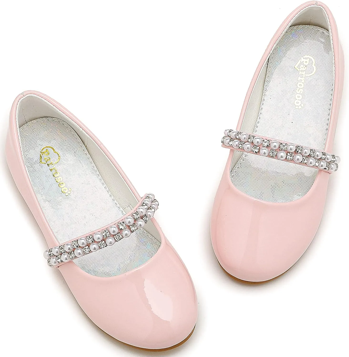 Toddler Girls Dress Shoes Girls Flower Shoes Princess Wedding Party Girls Flats for Little/Big Kids