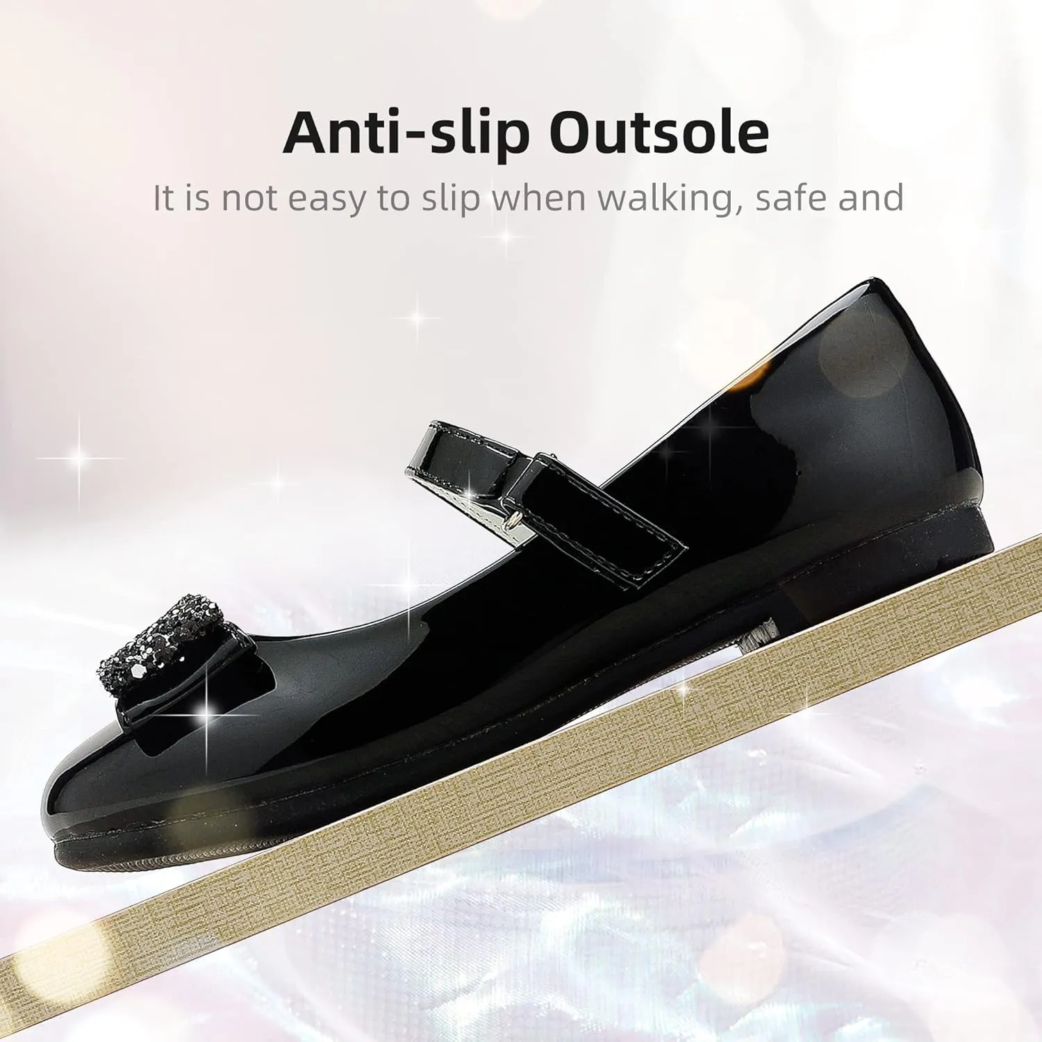 Toddler Girls Dress Shoes Girls Flower Shoes Princess Wedding Party Girls Flats for Little/Big Kids