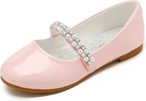 Toddler Girls Dress Shoes Girls Flower Shoes Princess Wedding Party Girls Flats for Little/Big Kids