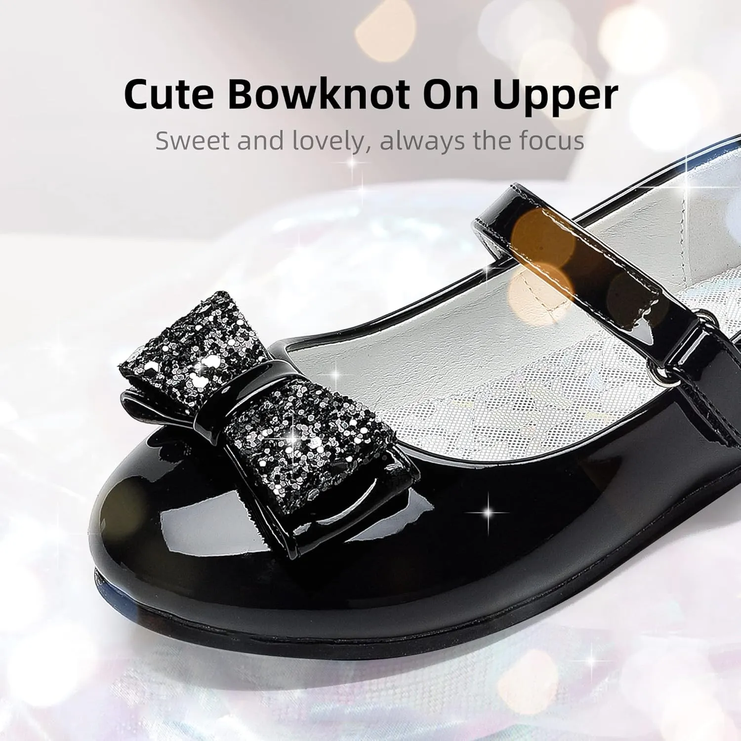 Toddler Girls Dress Shoes Girls Flower Shoes Princess Wedding Party Girls Flats for Little/Big Kids