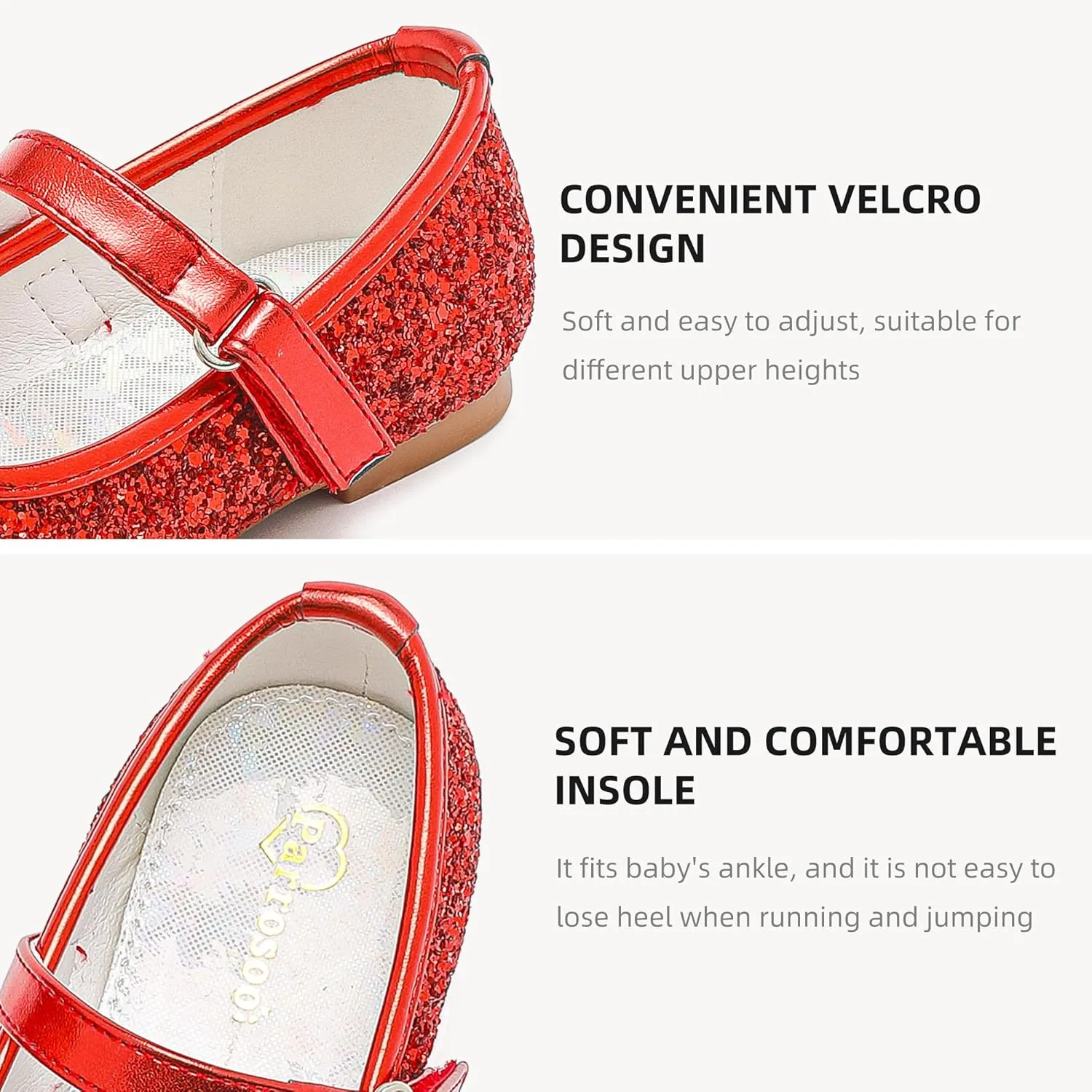 Toddler Girls Dress Shoes Girls Flower Shoes Princess Wedding Party Girls Flats for Little/Big Kids