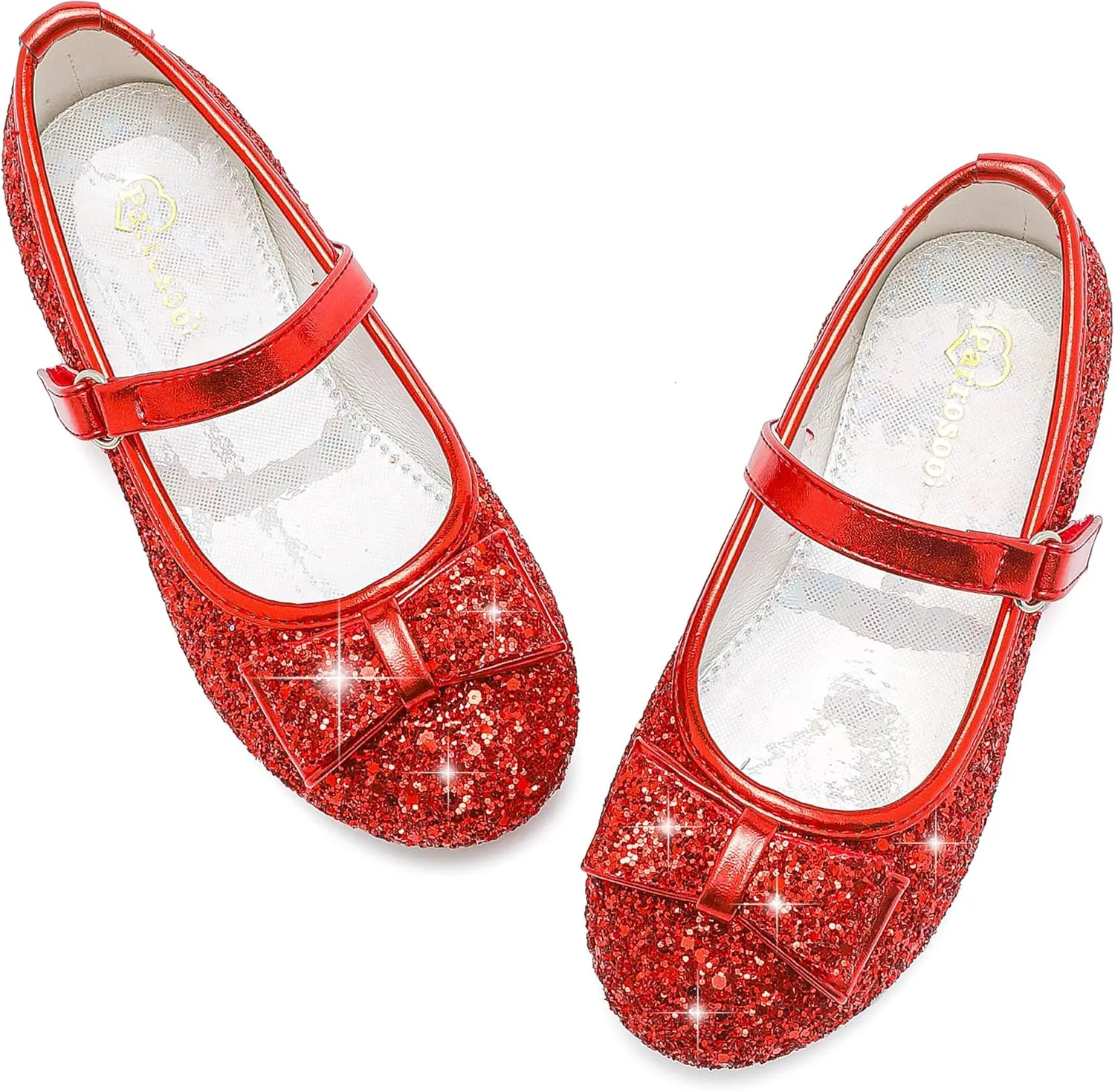 Toddler Girls Dress Shoes Girls Flower Shoes Princess Wedding Party Girls Flats for Little/Big Kids