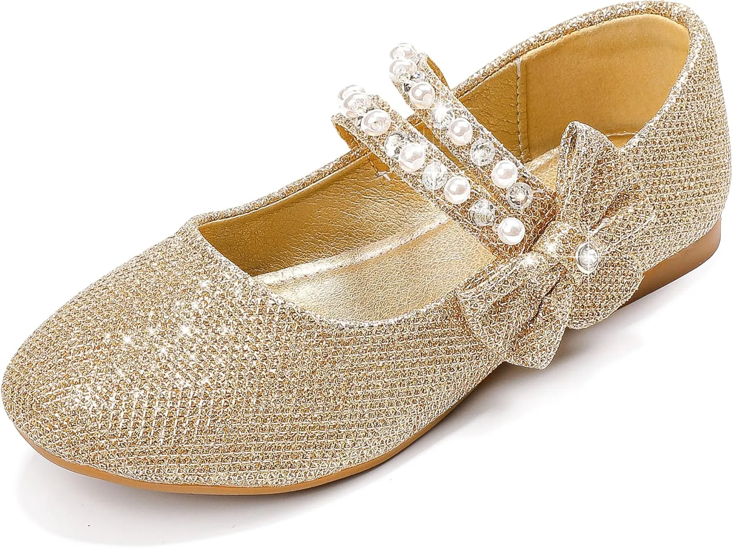 Toddler Girls Dress Shoes Girls Flower Shoes Princess Wedding Party Girls Flats for Little/Big Kids