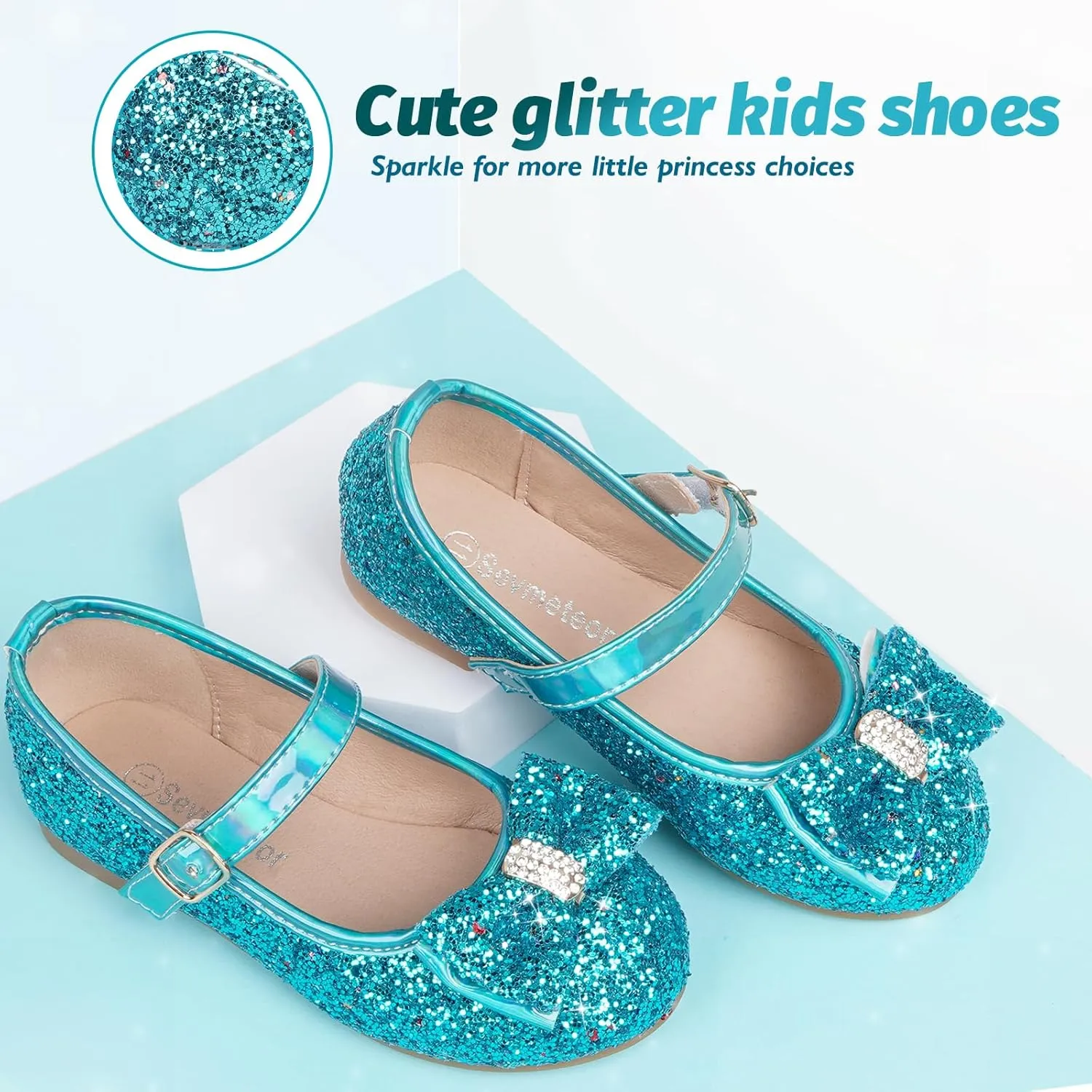 Toddler Girls Flats Mary Jane Shoes Flower Girl Dress Shoes School Wedding Party Ballet Flats for Little Kids