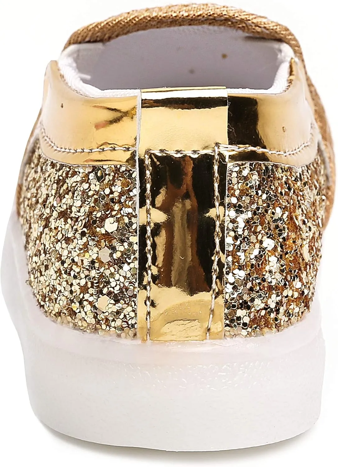 Toddler Girl's Light Up Sequins Slip On Loafers Baby Glitter Shoes Flashing LED Casual Princess Party Shoes Flat Sneakers (Toddler/Little Kid)