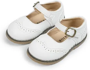Toddler Girls Mary Jane Dress Shoes Ballet Flats Little Girls Soft Slip-On Bowknot Princess Shoes Wedding Party Casual Walking School Uniform Moccasins Baptism Shoes