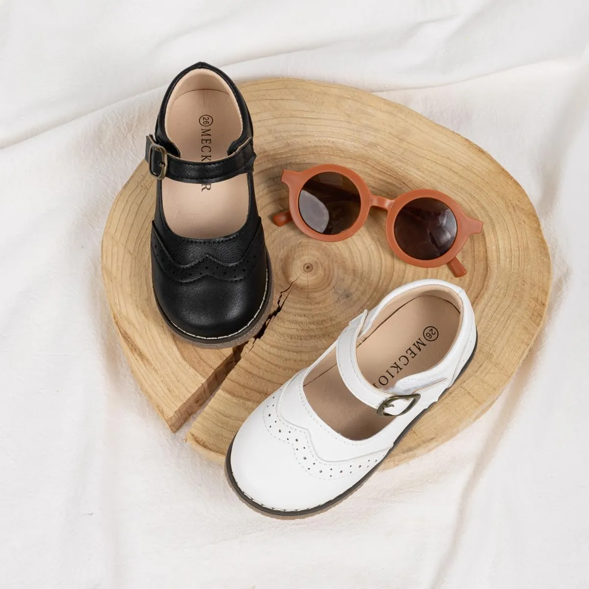 Toddler Girls Mary Jane Dress Shoes Ballet Flats Little Girls Soft Slip-On Bowknot Princess Shoes Wedding Party Casual Walking School Uniform Moccasins Baptism Shoes