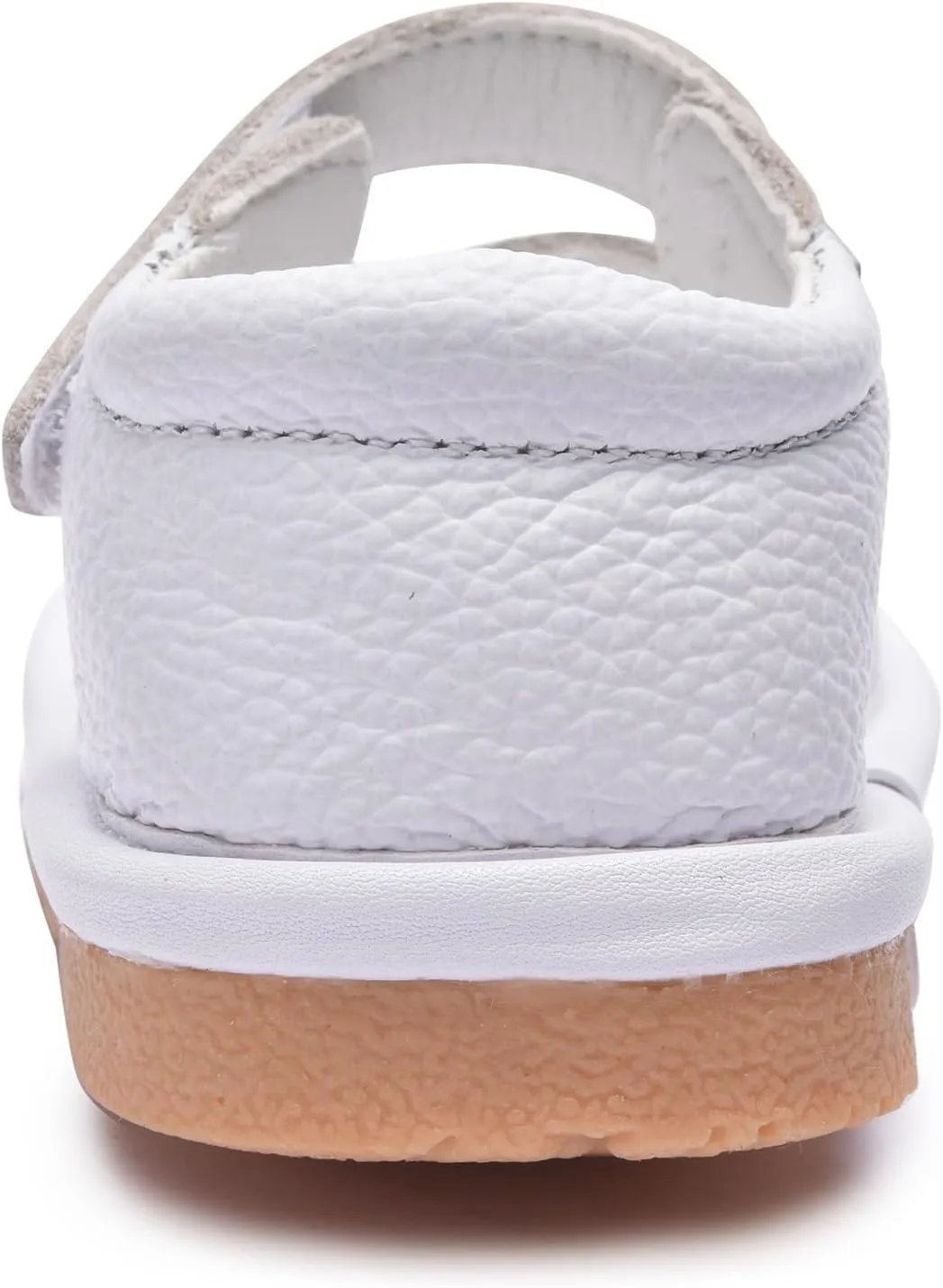 Toddler Girls Squeaky Shoes Flower Punch Baby Mary Jane Flats Sandals (Removable Squeakers)