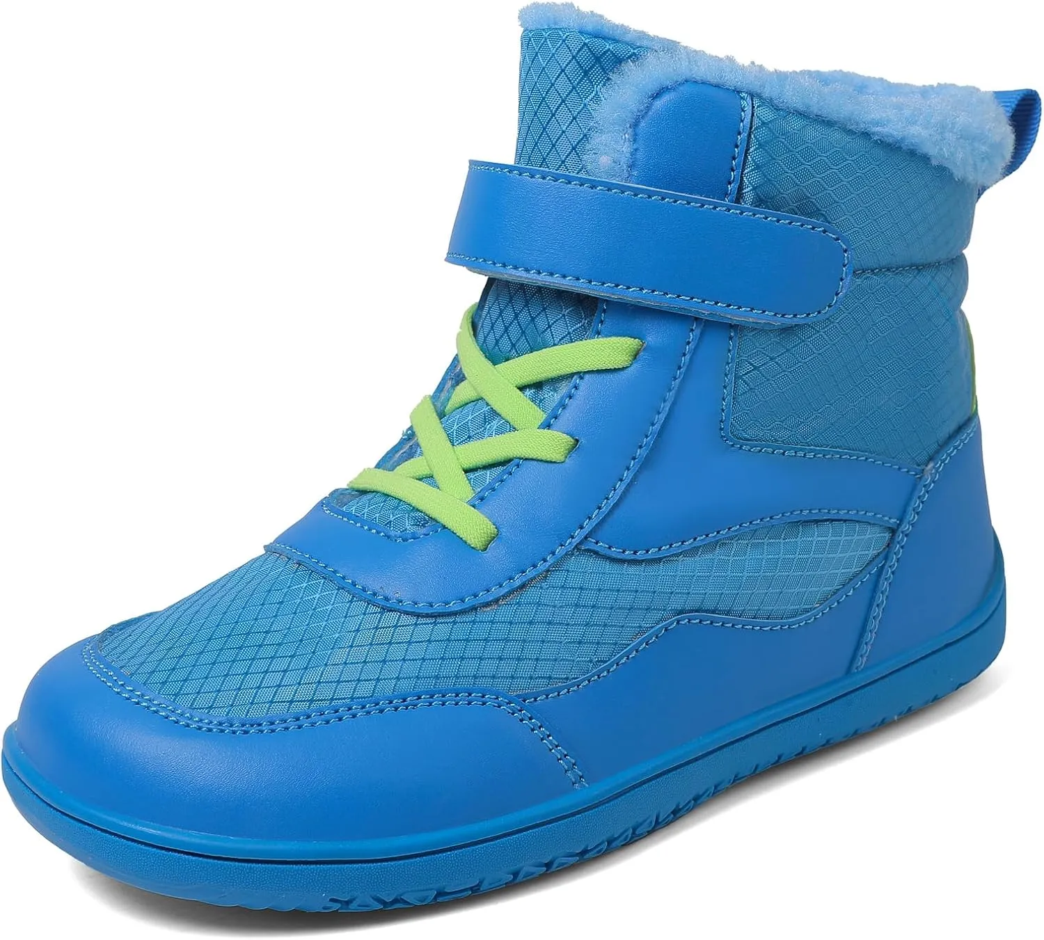 Toddler/Little/Big Kids Barefoot Shoes Girls Boys Winter Wide Toe Box Fur Lined Warm Anti-Slip Minimalist High Top Snow Boots