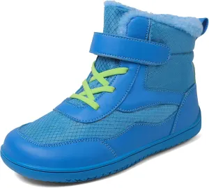 Toddler/Little/Big Kids Barefoot Shoes Girls Boys Winter Wide Toe Box Fur Lined Warm Anti-Slip Minimalist High Top Snow Boots