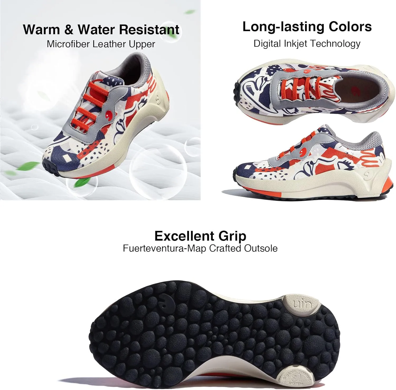 UIN Women's Retro Sneakers Lightweight Walking Casual Comfortable Art Painted Travel Shoes