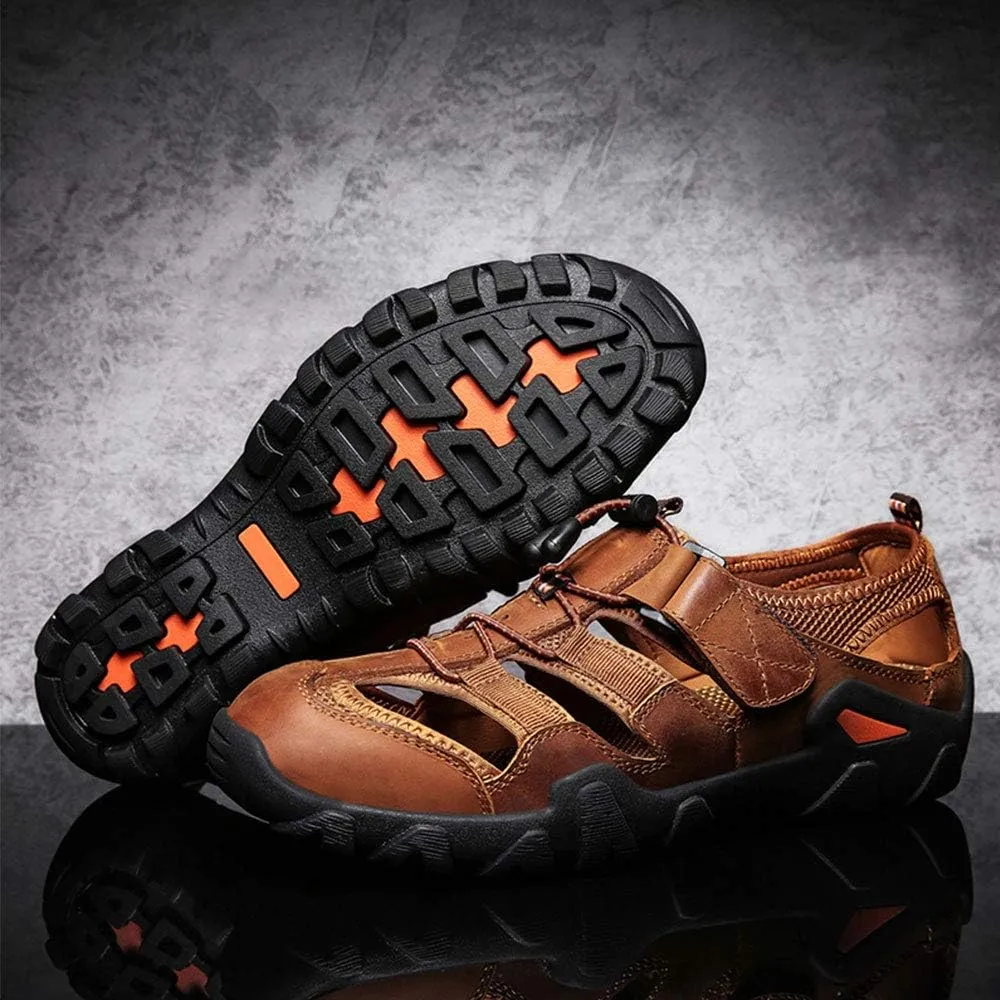 UPIShi Outdoor Fisherman Sandals Close Toe Hiking Climbing Athletic Water Beach Shoes