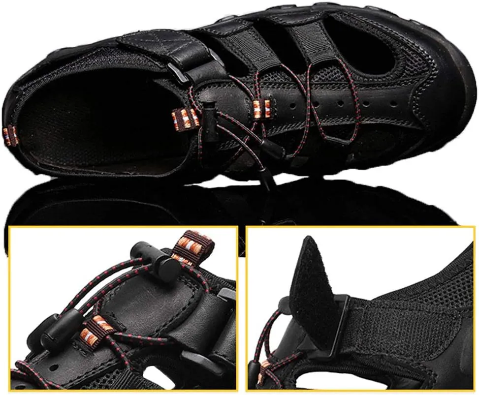 UPIShi Outdoor Fisherman Sandals Close Toe Hiking Climbing Athletic Water Beach Shoes