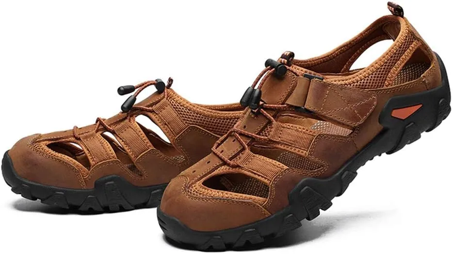 UPIShi Outdoor Fisherman Sandals Close Toe Hiking Climbing Athletic Water Beach Shoes