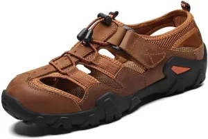 UPIShi Outdoor Fisherman Sandals Close Toe Hiking Climbing Athletic Water Beach Shoes