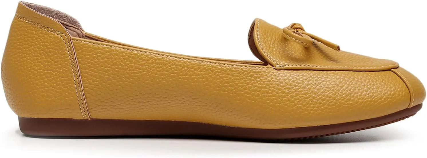 VenusCelia Women's Bowknot Wide Flat Shoe