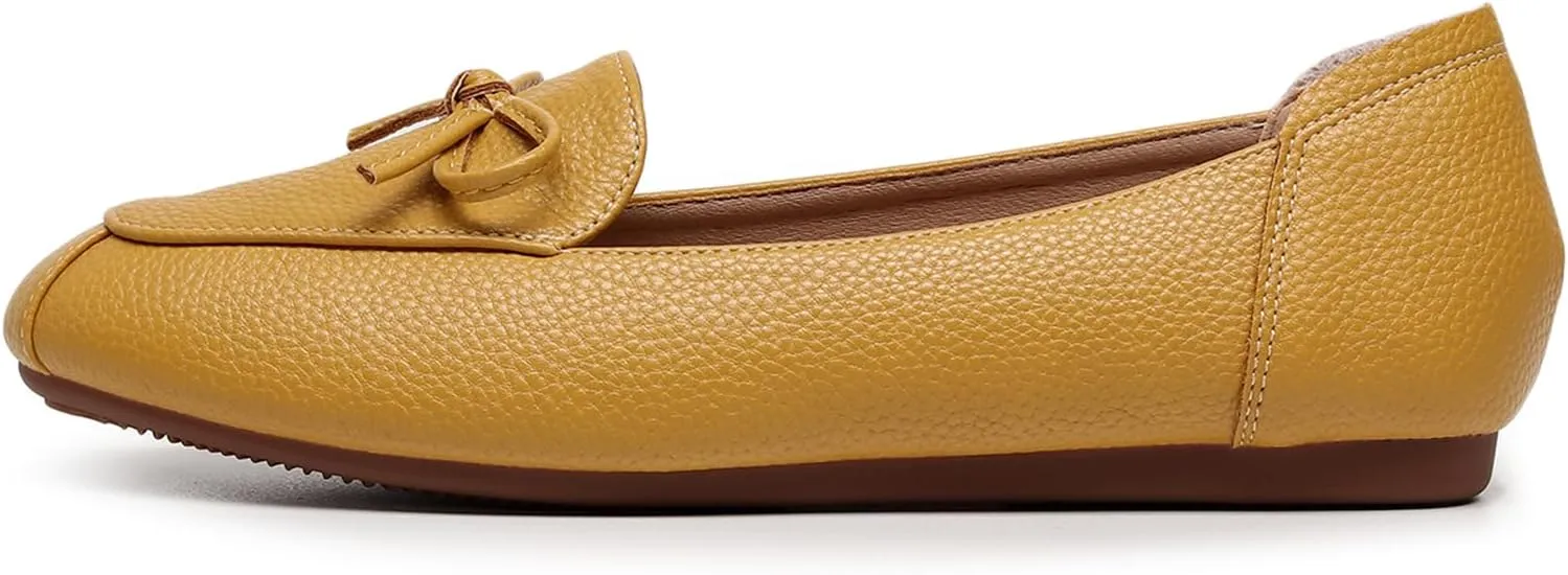 VenusCelia Women's Bowknot Wide Flat Shoe