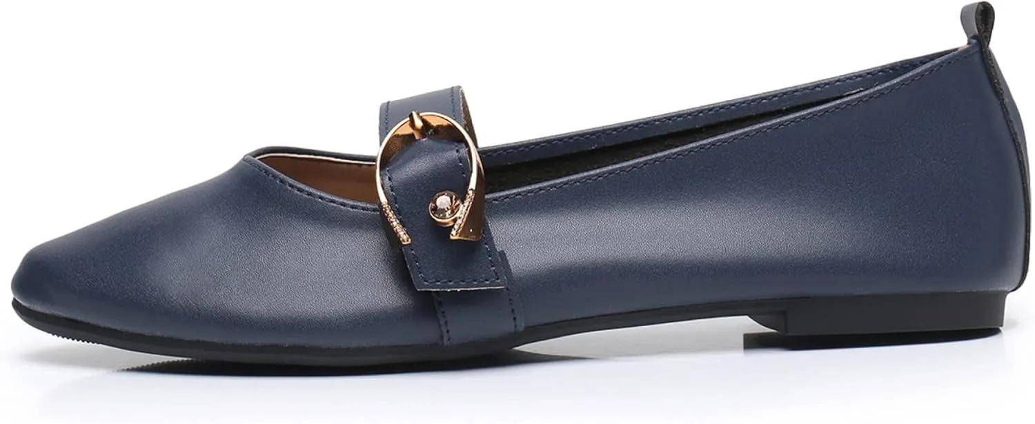VenusCelia Women's Mary Jane Flat Shoe