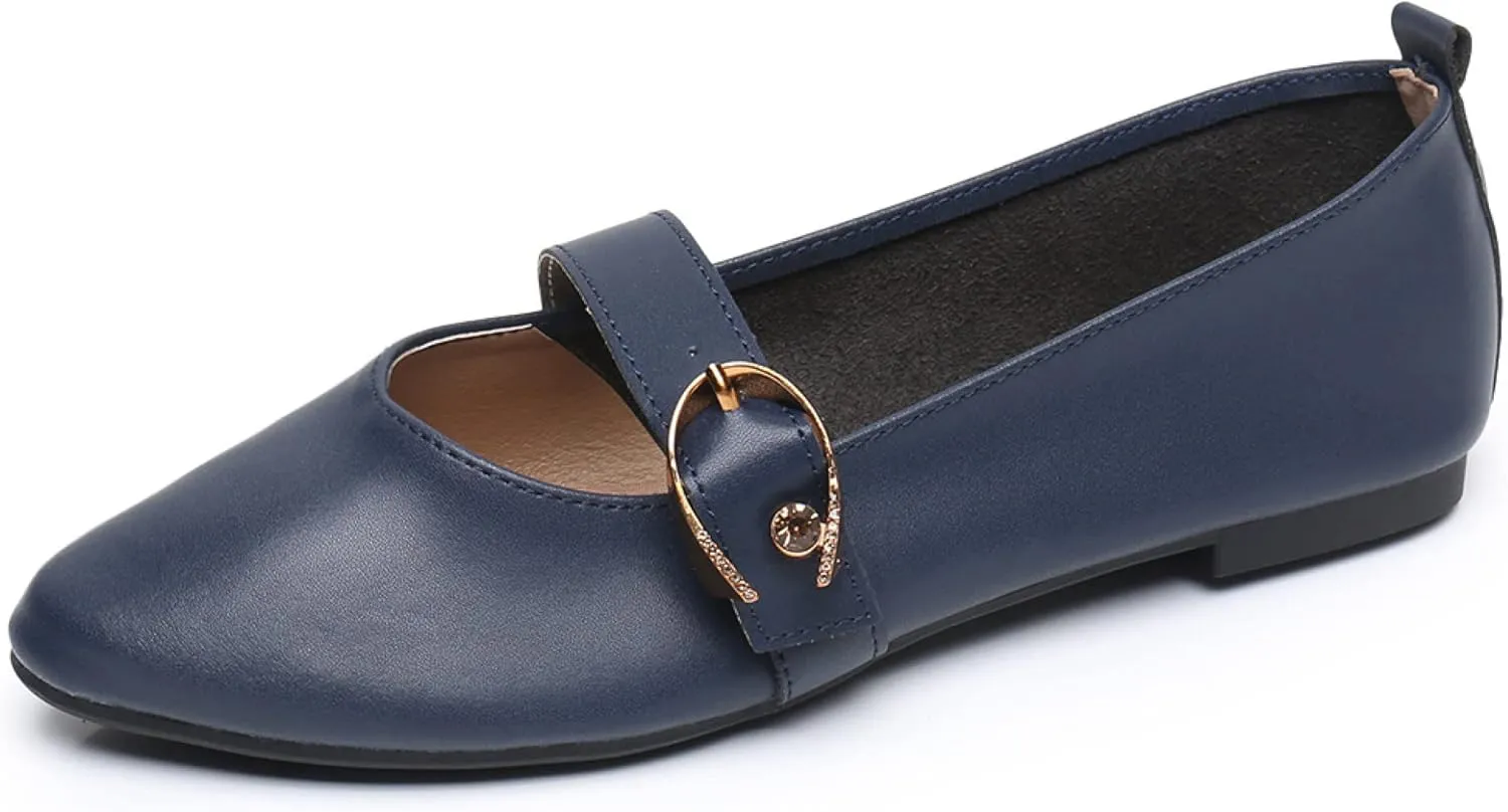 VenusCelia Women's Mary Jane Flat Shoe