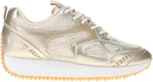 Vintage Havana Womens Apollo Metallic Lace Up Sneakers Shoes Casual - Gold
