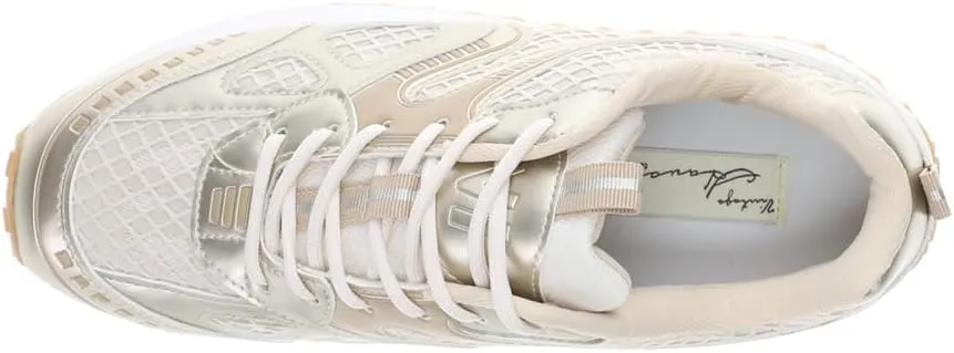 Vintage Havana Womens Apollo Metallic Lace Up Sneakers Shoes Casual - Gold