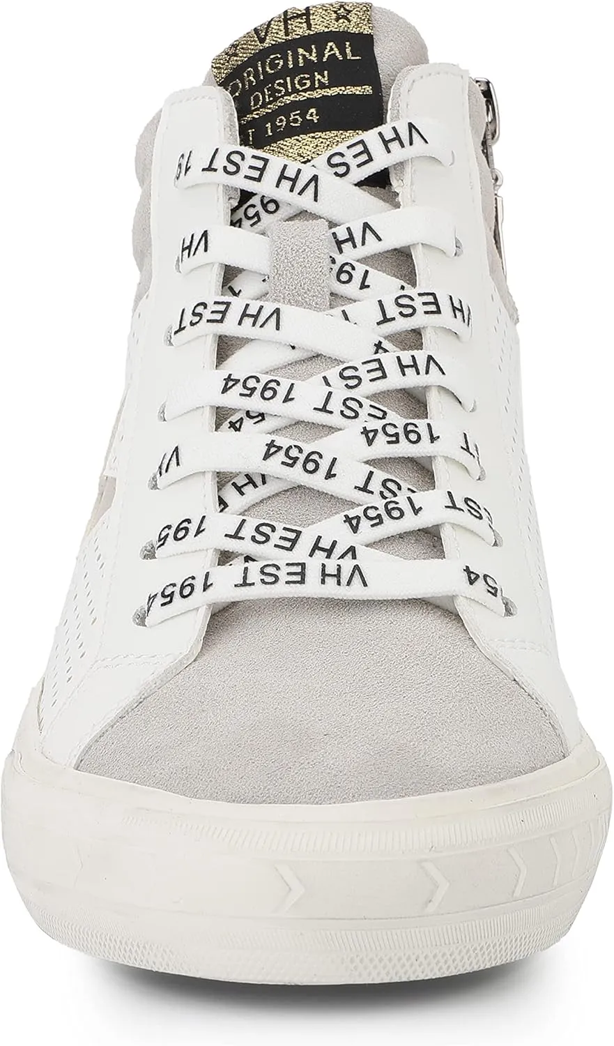 Vintage Havana Womens Lester Perforated High Slip On Sneakers Shoes Casual - Grey