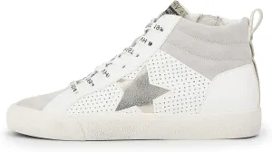 Vintage Havana Womens Lester Perforated High Slip On Sneakers Shoes Casual - Grey