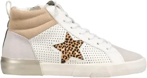 Vintage Havana Womens Lester Perforated High Slip On Sneakers Shoes Casual - Grey