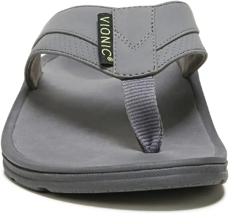 Vionic Men's Wander Wyatt Flip Flop Sandals- Supportive Men's Toe-Post Sandals That Include Three-Zone Comfort with Orthotic Insole Arch Support, Medium Fit