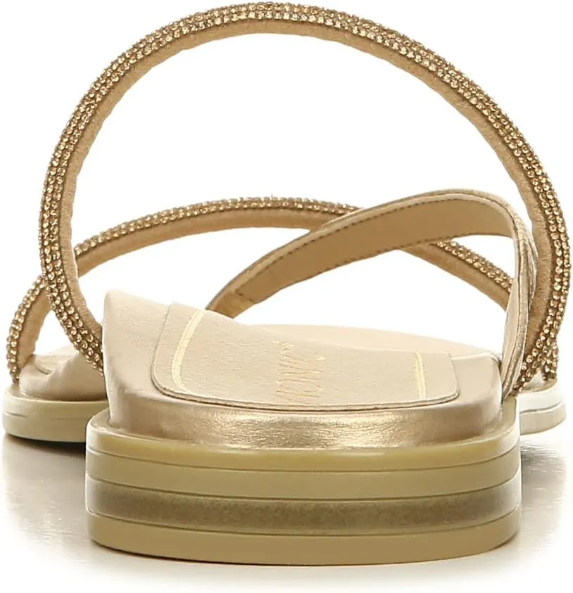 Vionic Women's Citrine Prism Flat Comfort Sandal- Supportive Slide Walking Sandals That Includes an Orthotic Insole and Cushioned Outsole for Arch Support, Medium and Wide Widths
