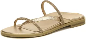 Vionic Women's Citrine Prism Flat Comfort Sandal- Supportive Slide Walking Sandals That Includes an Orthotic Insole and Cushioned Outsole for Arch Support, Medium and Wide Widths