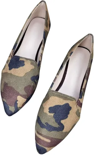 WENJIAZHIZHI Ballet Flats for Women Comfortable Women's Flats Memory Foam Slip on Pointed Toe Flats Shoes Women Solid
