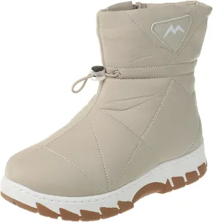 Winter Boots For Women Waterproof Snow Boots Wide Width Hiking Boots Slip On Fur Lined Boots Warm Ankle Boots