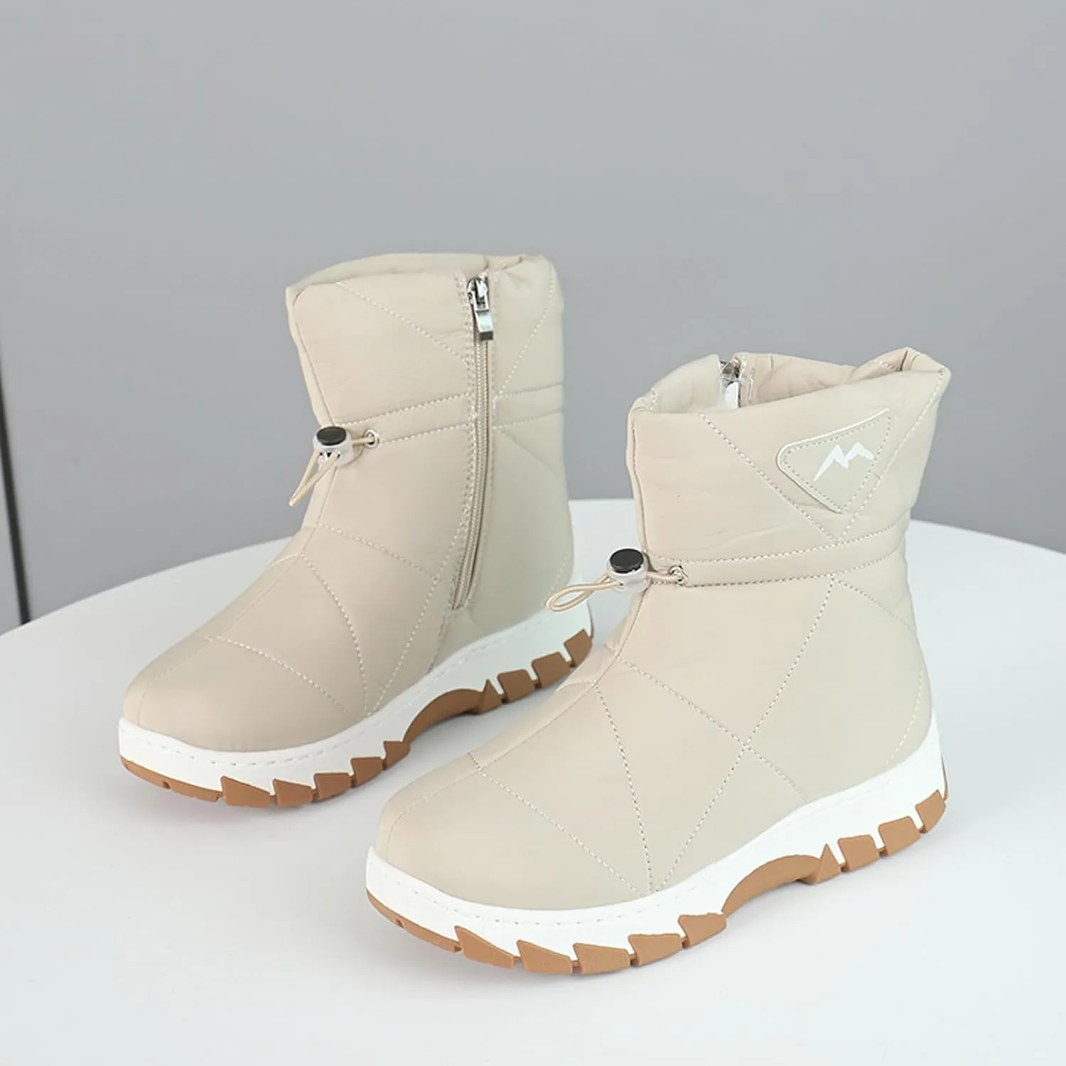 Winter Boots For Women Waterproof Snow Boots Wide Width Hiking Boots Slip On Fur Lined Boots Warm Ankle Boots