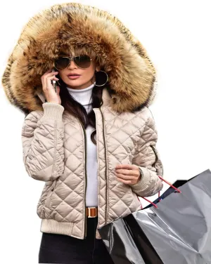Winter Hooded Down Jacket Warm Thicken Coat Slim Outdoor Overcoat Windbreaker Top