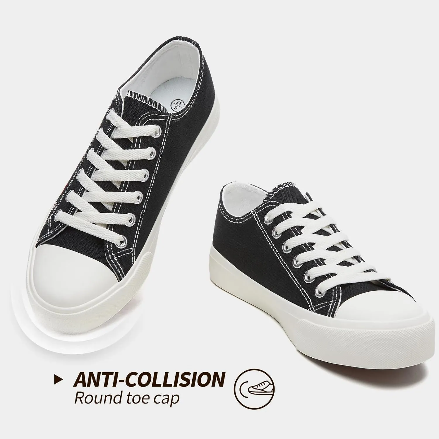 Women Canvas Sneakers with Embroidered Flower,Lace up White Tennis Shoes,Casual Low Top Fashion Sneakers