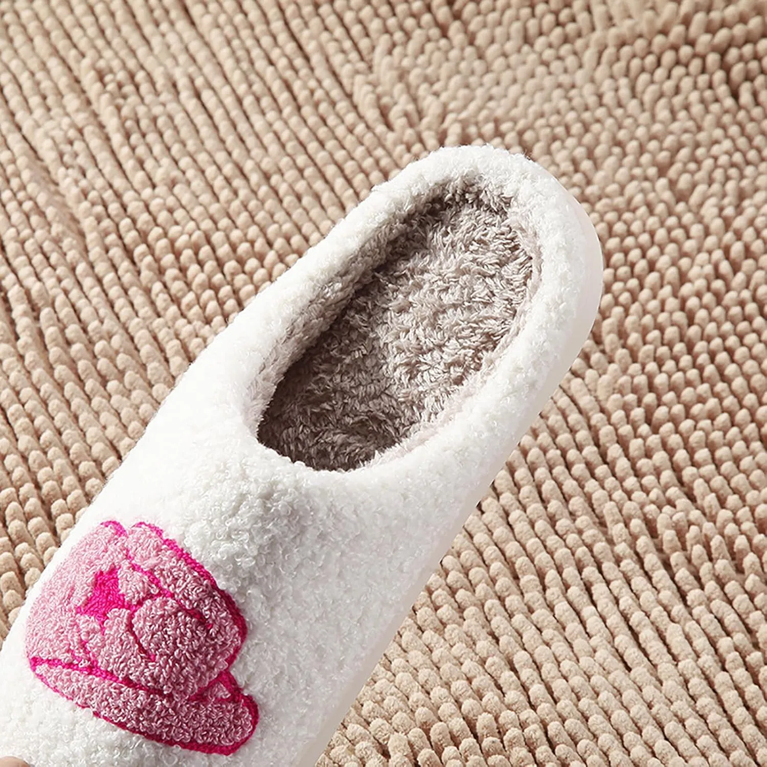 Women Retro Cowgirl Cowboy Boots Slippers Plush Embroidered Cowgirl Hat Slippers Winter Cozy Warm House Shoes Indoor Outdoor