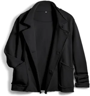 Women Warm Pea Coat Notched Lapel Neck Cropped Double Breasted Button Down Trench Overcoat Jackets with Pockets