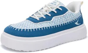 Women Wide Toe Sneakers Lightweight Walking Shoes Canvas Comfortable Loafers