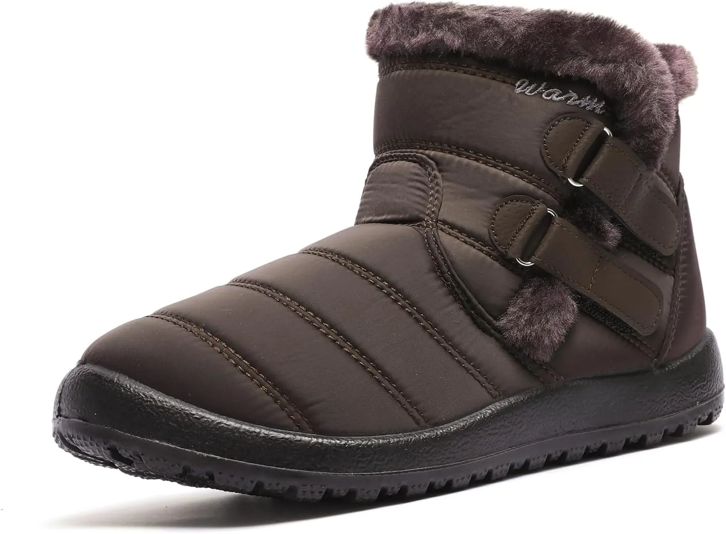 Womens Ankle Boots Warm Fur Lining Waterproof Outdoor Slip-on Winter Snow Booties