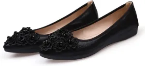 Women's Ballet Flats Foldable Casual Sparkly Rhinestone Wedding Ballerina Shoes Comfort Slip on Walking Flat Shoes