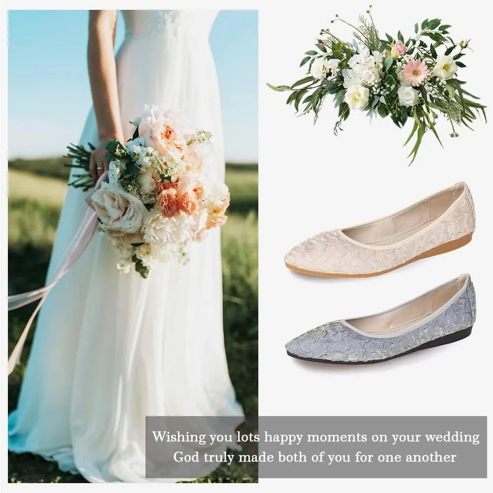 Women's Ballet Flats Foldable Casual Sparkly Rhinestone Wedding Comfort Slip on Walking Flat Shoes Ballerina Shoes