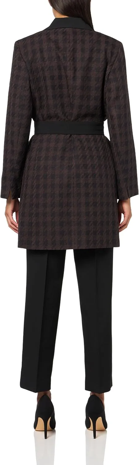 Women's Belted Trench Coat & Pant, 2pc Set