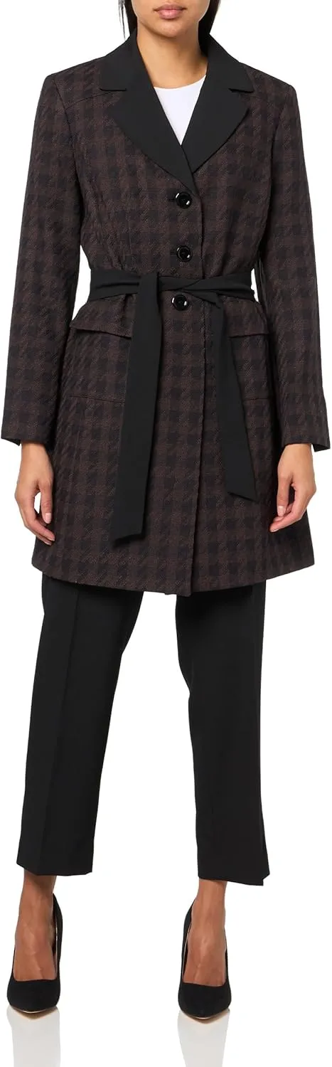 Women's Belted Trench Coat & Pant, 2pc Set